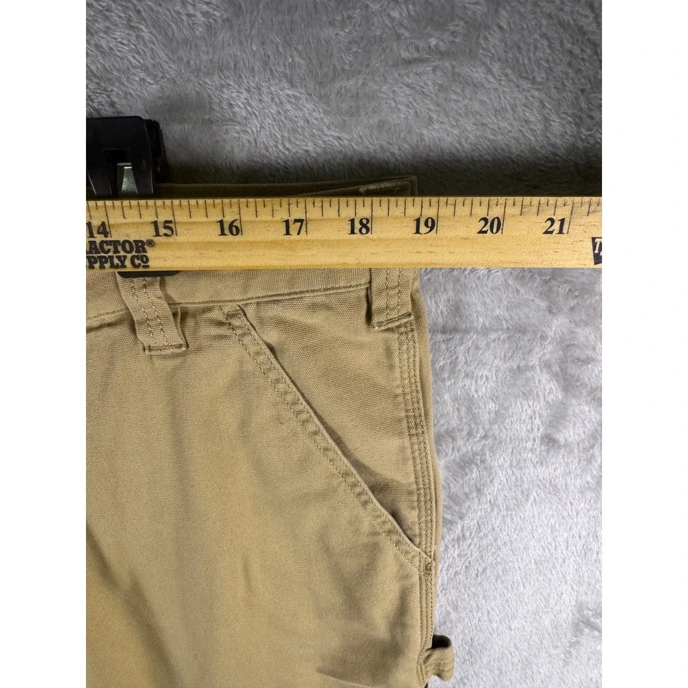 Carhartt Rugged Flex Relaxed Fit Canvas Utility Work Shorts Tan BS3652-M 38x11